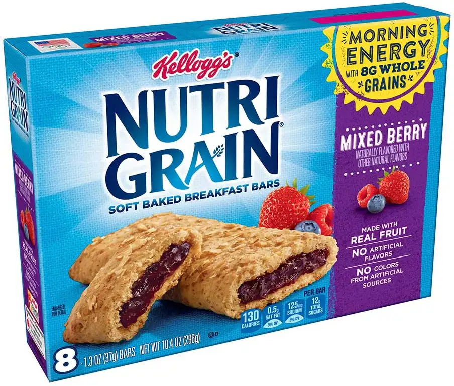 Nutrigrain fruit and granola bars