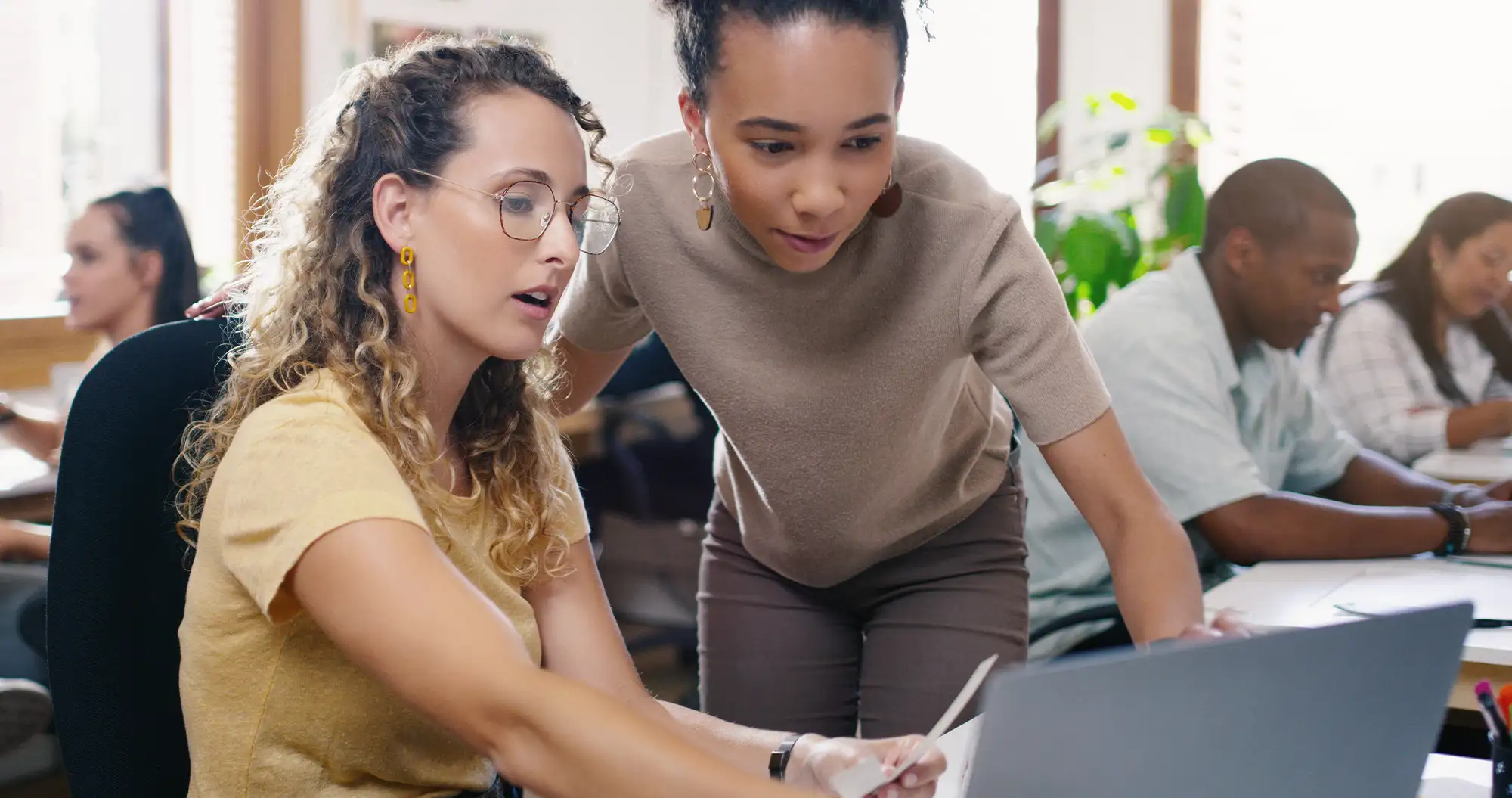 A laptop training session