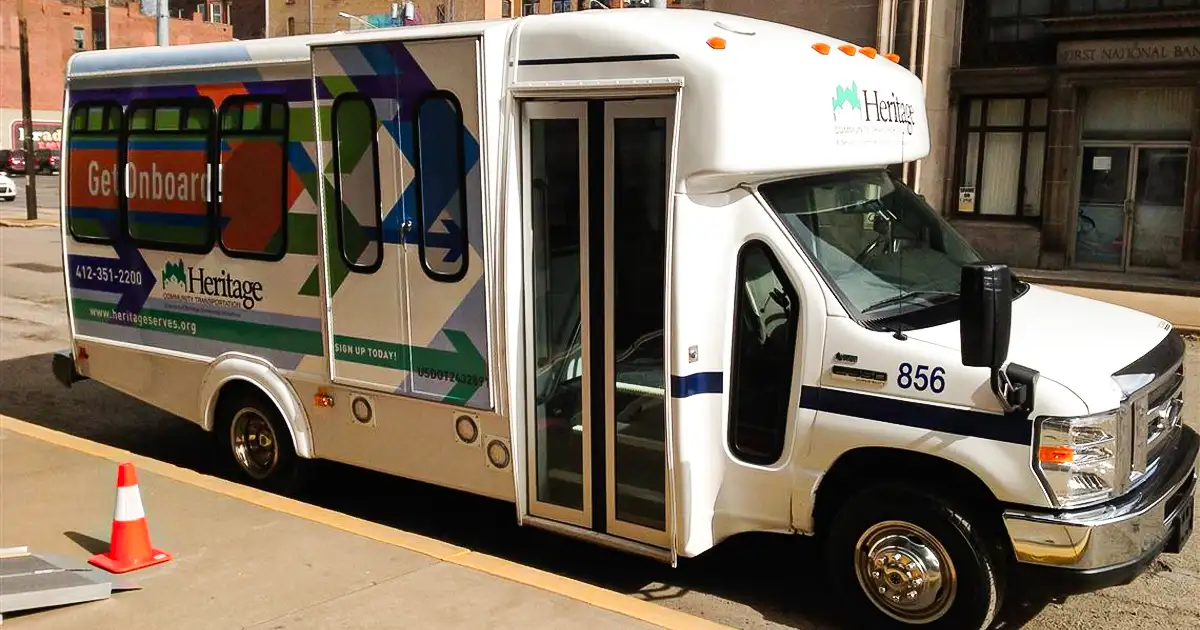 A Heritage Community Transportation bus